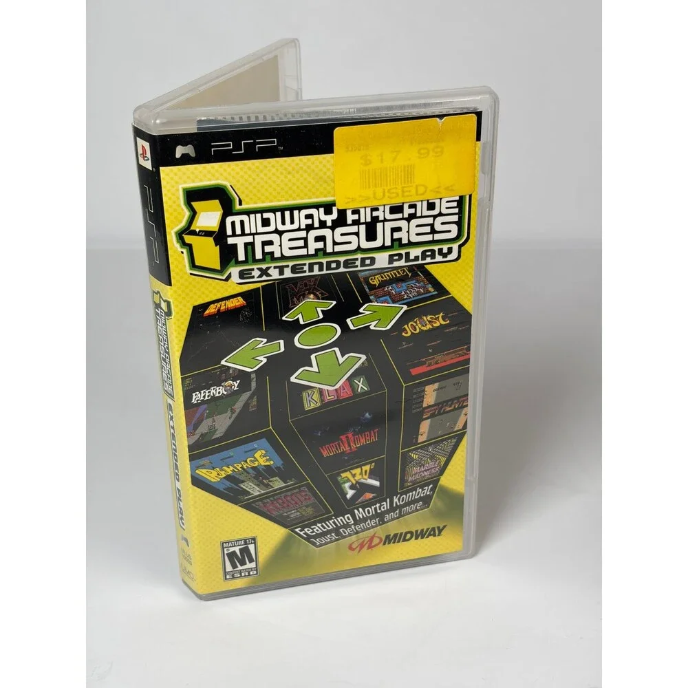 Midway Arcade Treasures Extended Play PSP Game Classic Arcade Complete CIB